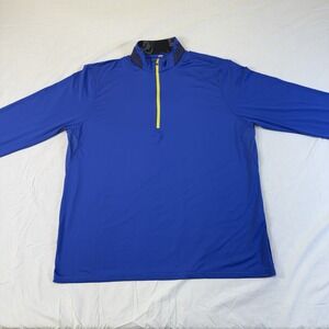 Greyson Men's Blue Guidesport Quarter Zip Long‎ Sleeve XL. Sharp, Sporty, Sexy